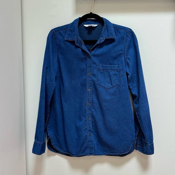 Old Navy The Classic Shirt Blue Size medium - Picture 1 of 10